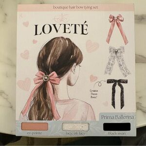 Loveté Prima Ballerina Hair Bow Tying Set 3 Count